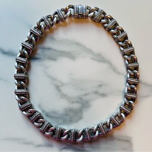 Showstopping David Yurman Rare Archival Collar Necklace .925 Sterling HEAVY
